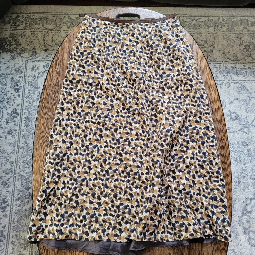 Talbots Midi Length A-Line Multi-Color Pattern Li… - image 2